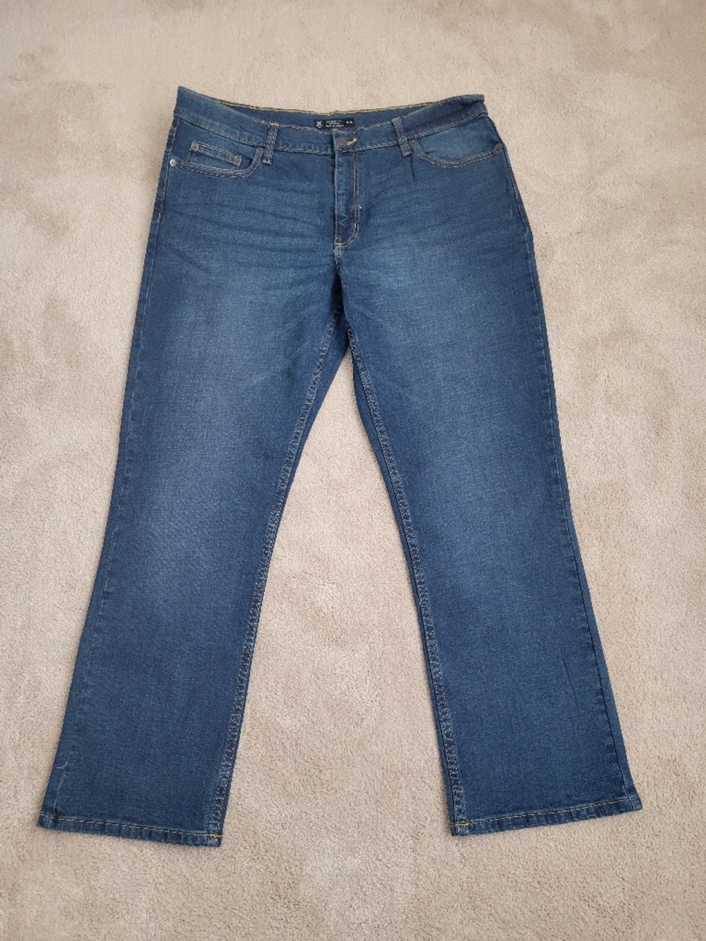 MEMBER’S MARK Men's Straight Fit Premium Stretch Denim Jeans Size 38 X 30 Blue